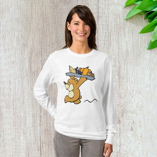 Cute Bear Carrying a Festive Harvest Platter T-Shirt