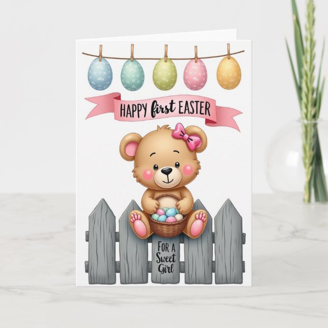Cute Bear Celebration Card (Front)