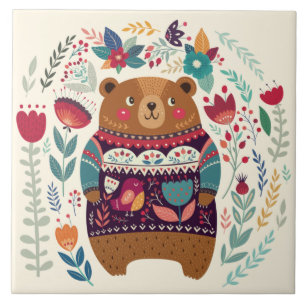 Cute Bear Ceramic Tile