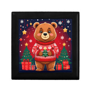 🐻 Cute Bear Christmas Sweater  Holiday Xmas! 🎁 Gift Box