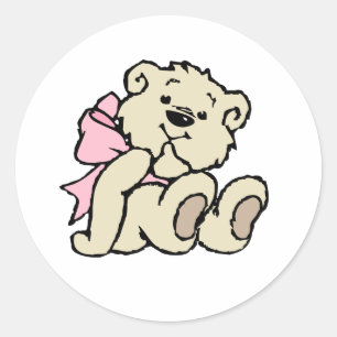 Cute Bear Classic Round Sticker