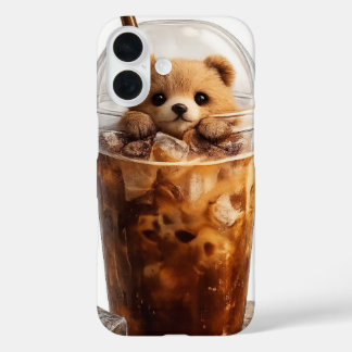 Cute Bear Coffee iPhone Case | Aesthetic Animal 