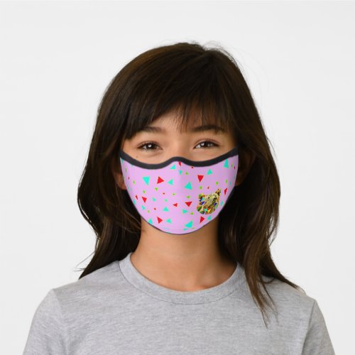 Cute Bear Colorful Hippie Premium Face Mask
