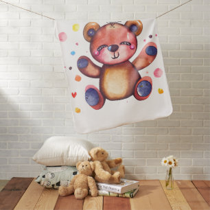 Cute Bear Cool Teddy positive Baby Blanket
