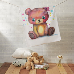 Cute Bear Cool Teddy positive Baby Blanket