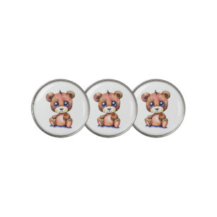 Cute Bear Cool Teddy positive Golf Ball Marker