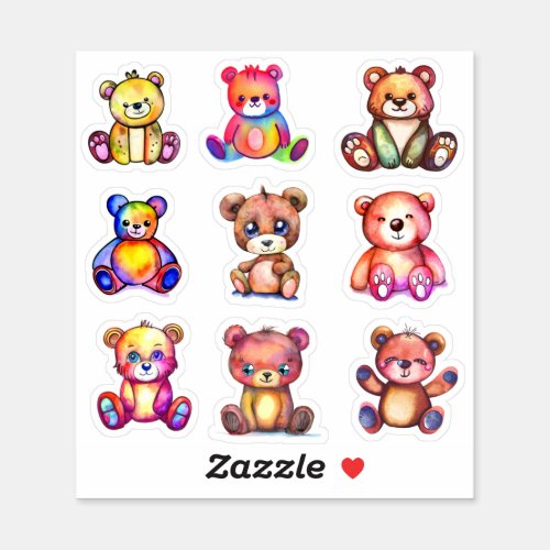 Cute Bear Cool Teddy positive Sticker
