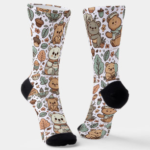 Cute Bear Cozy Socks – Playful Vector Design