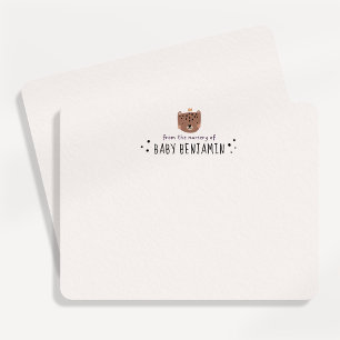 Cute Bear Crown Baby Boy Nursery Note Card