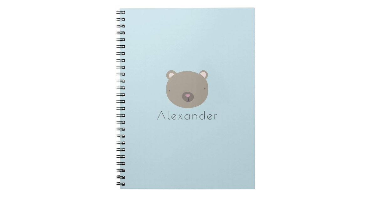 Cute Bear Custom Notebook | Zazzle