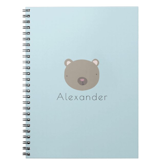 Cute Bear Custom Notebook (Front)