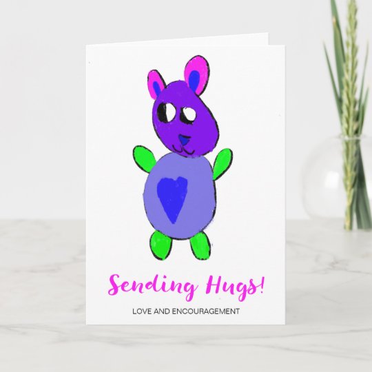 Cute Bear Encouragement Get Well Support Card | Zazzle.com