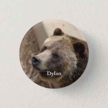 Cute Bear Face Button by Brookelorren at Zazzle