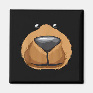 Cute Bear Face Costume Shirt Funny Halloween Teddy Magnet