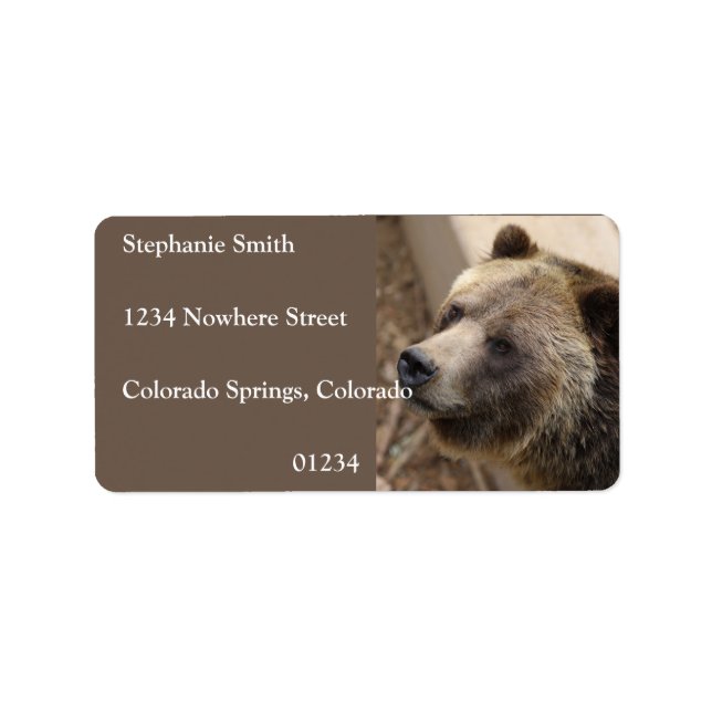 Cute Bear Face Label (Front)