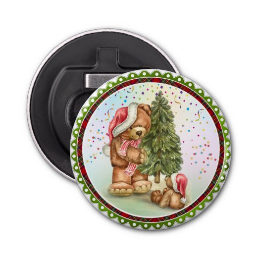 Cute Bear Family Christmas tree confetti Holiday