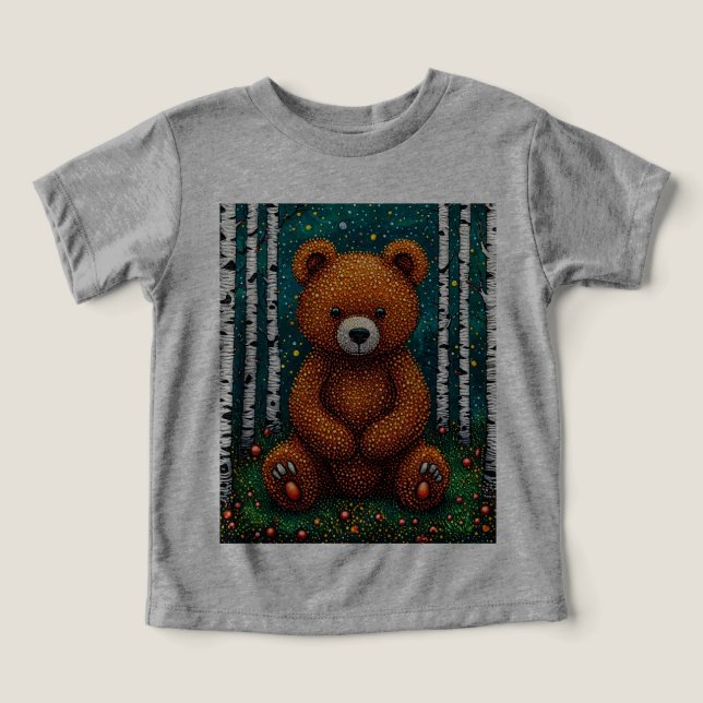 🧸 Cute Bear Forest Adventure Gift 🌲 Toddler T-shirt (Design Front)