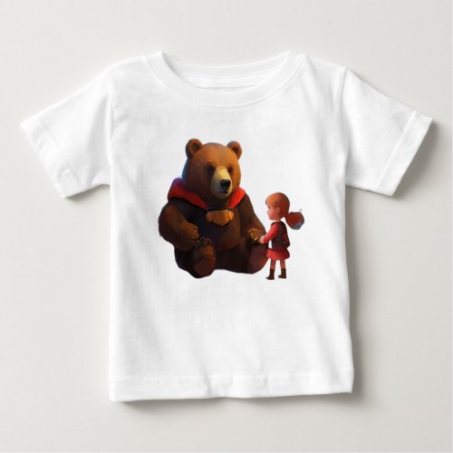 Cute Bear  Girl Baby T_Shirt