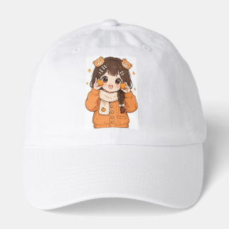 Cute Bear Girl Cap Cozy Anime Style hat 