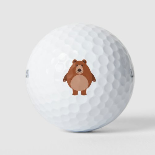 Cute bear golf balls