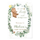 Cute Bear Greenery Gender Neutral Shower Welcome