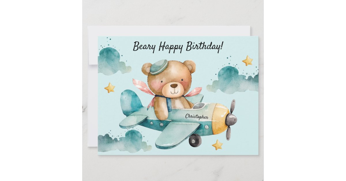 Get Well Soon Little Brown Teddy Bear Pink Flower Flowers Bears Greeting  Card