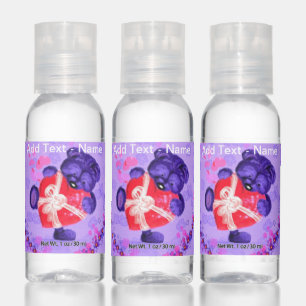Cute Bear Heart Gift Hand Sanitizer Custom Text