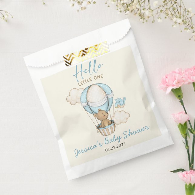Cute Bear Hello Little One Baby Shower Favor Bag (Sealed)