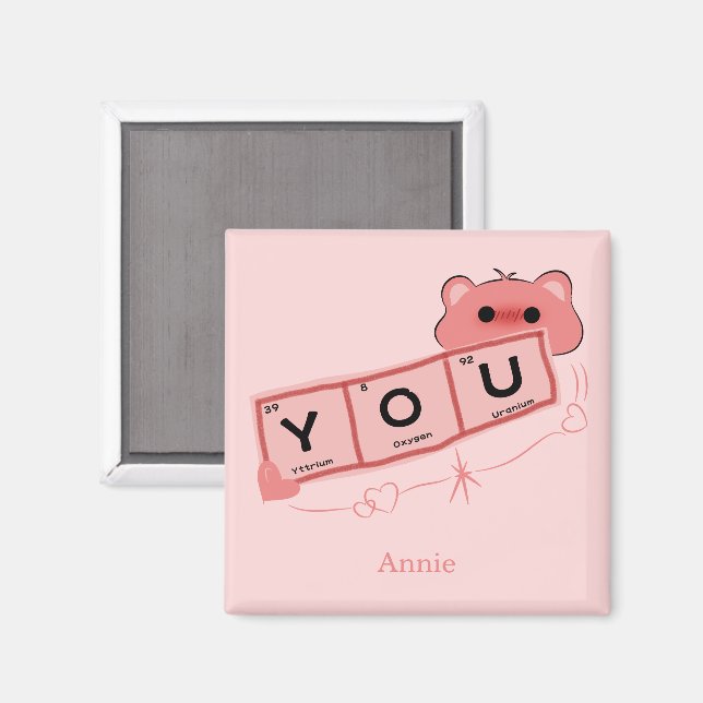 Cute Bear In Love Magnet (Front/Back)