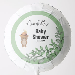 Cute Bear in the Wood Baby Shower Balloon