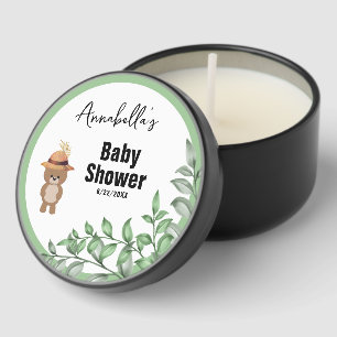 Cute Bear in the Wood Baby Shower Mini Candle Favors