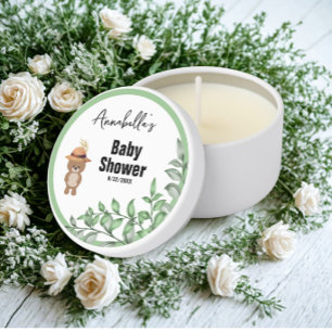 Cute Bear in the Wood Baby Shower Mini Candle Favors
