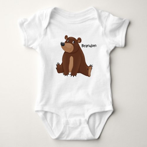 Cute Bear Jersey Sleeper Baby Bodysuit