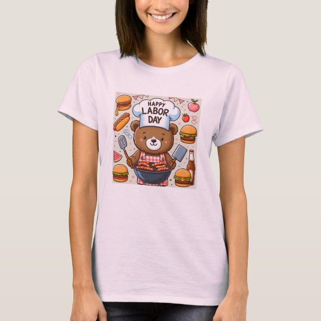 Cute bear Labor Day T-shirt Adult (Front)