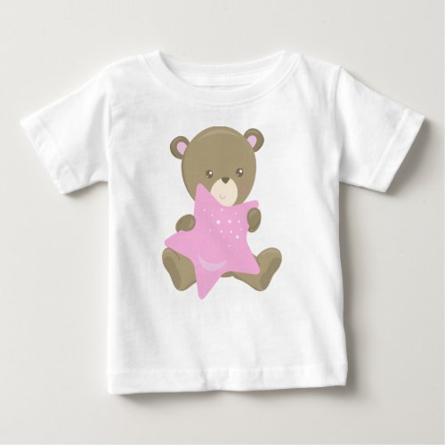 Cute Bear Little Bear Baby Bear Bear With Star Baby T_Shirt