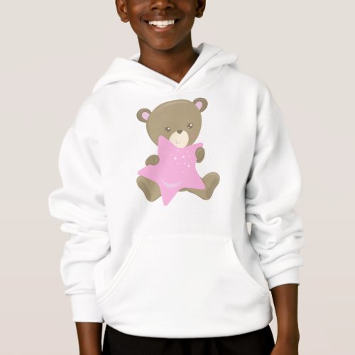 Cute Bear Little Bear Baby Bear Bear With Star Hoodie