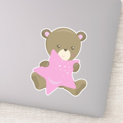 Cute Bear Little Bear Baby Bear Bear With Star Sticker