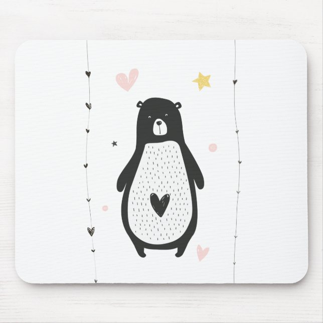 Cute Bear Mouse Pad (Front)