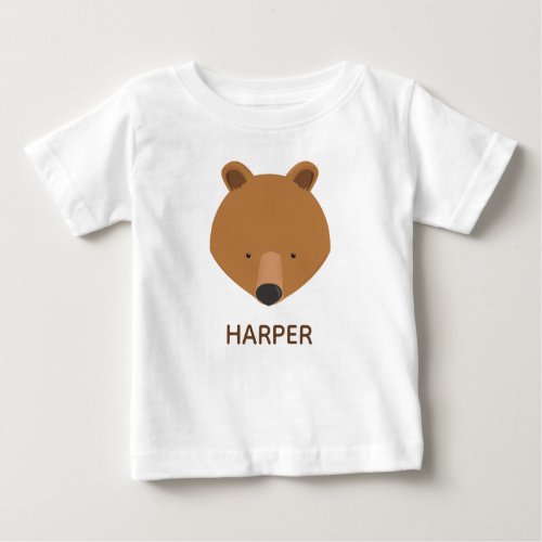 Cute Bear Name Animal Baby T_Shirt