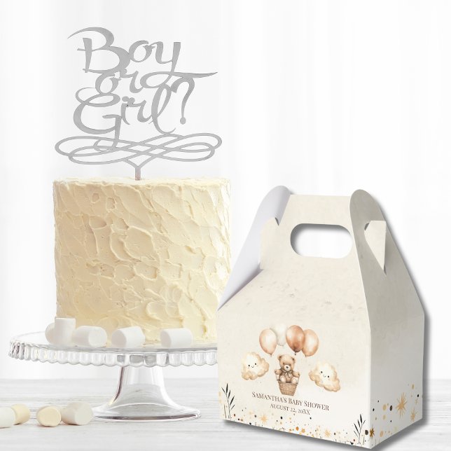 Cute Bear Neutral Baby Shower Favor Boxes (Creator Uploaded)