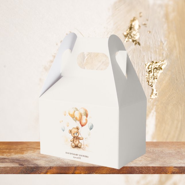 Cute Bear Neutral  Favor Boxes (Creator Uploaded)