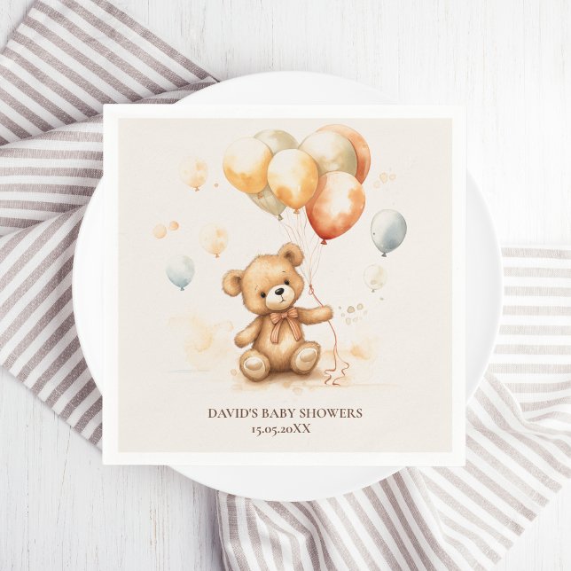 Cute Bear Neutral  Napkins (Creator Uploaded)