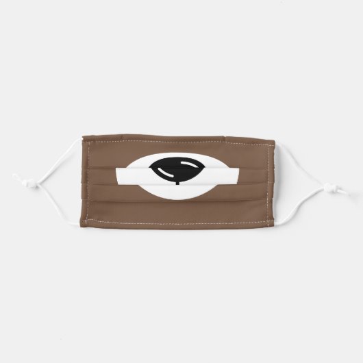 Cute Bear Nose Adult Cloth Face Mask (Front, Folded)