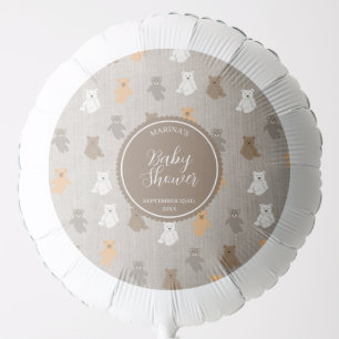 Cute Bear Pattern Baby Shower Balloon