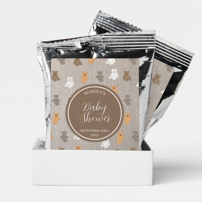 Cute Bear Pattern Baby Shower  Coffee Drink Mix (Pair)