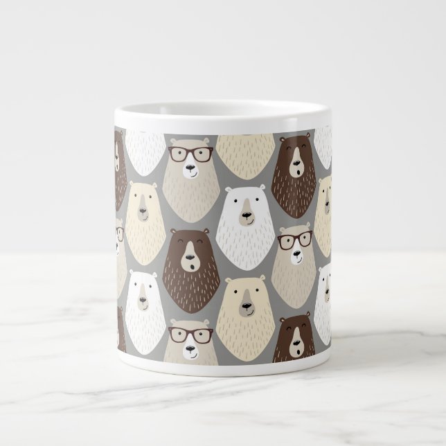 Cute Bear Pattern Fathers Day Gift Specialty Mug (Front)