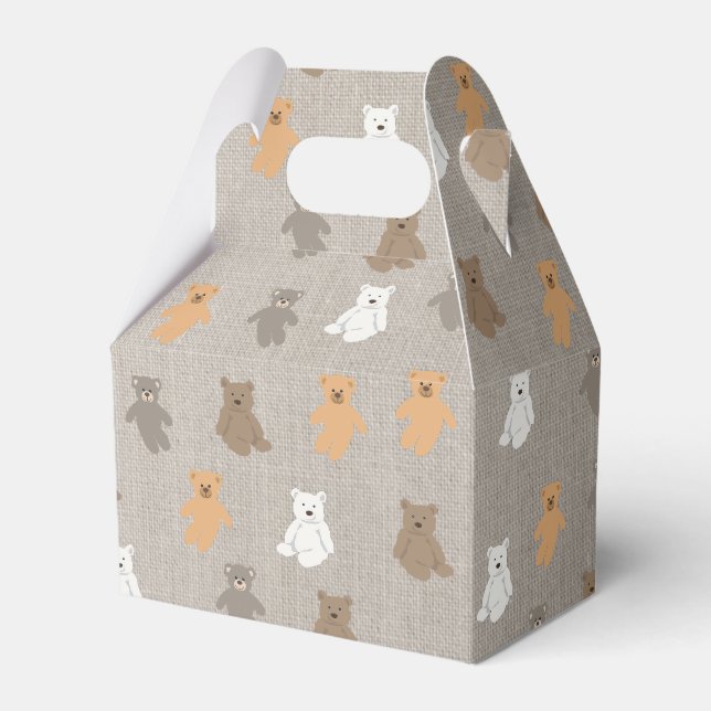 Cute Bear Pattern  Favor Boxes (Front Side)