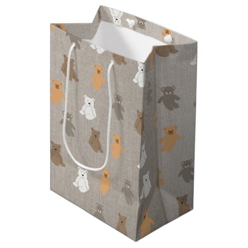 Cute Bear Pattern  Medium Gift Bag
