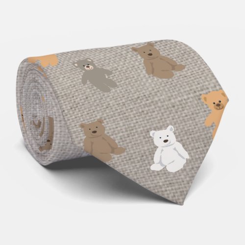 Cute Bear Pattern  Neck Tie