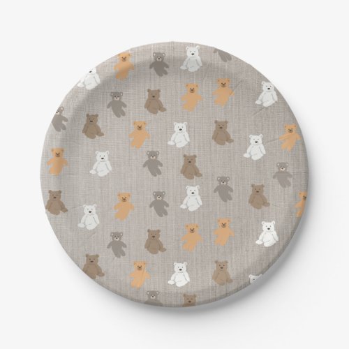 Cute Bear Pattern  Paper Plates